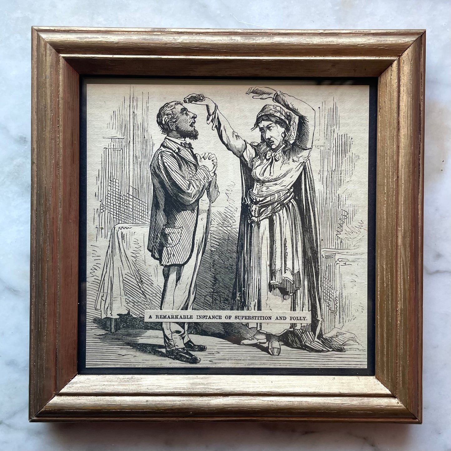 A Remarkable Instance of Superstition & Folly | Victorian Fortune Teller Cartoon