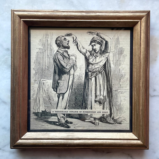 A Remarkable Instance of Superstition & Folly | Victorian Fortune Teller Cartoon