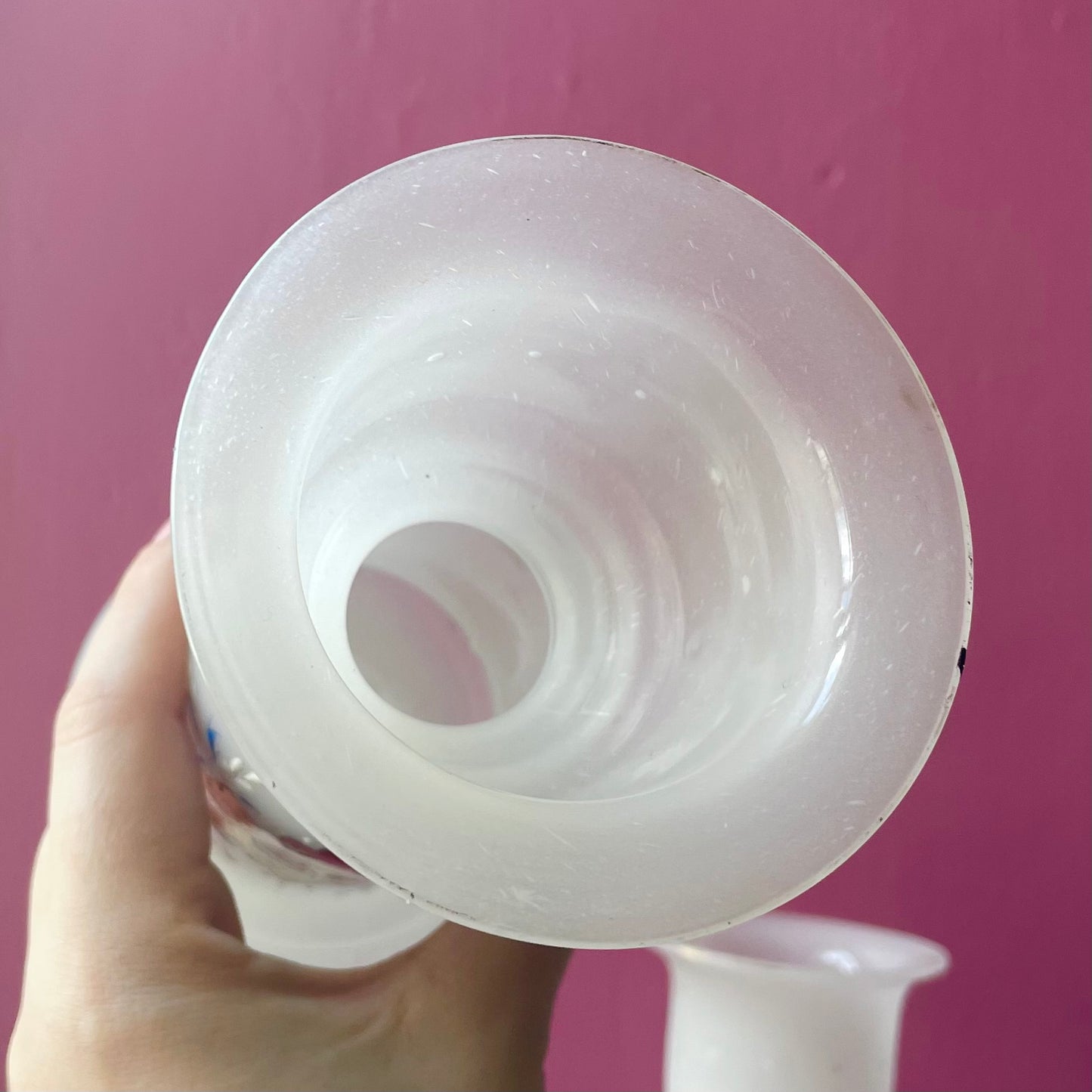 Victorian White Bristol Glass Vases