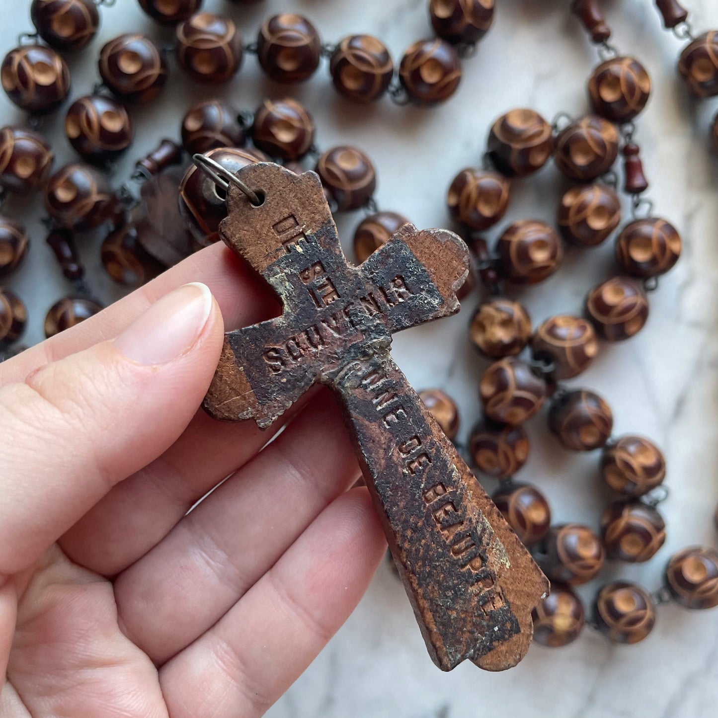 Antique Oversized Wall Rosary