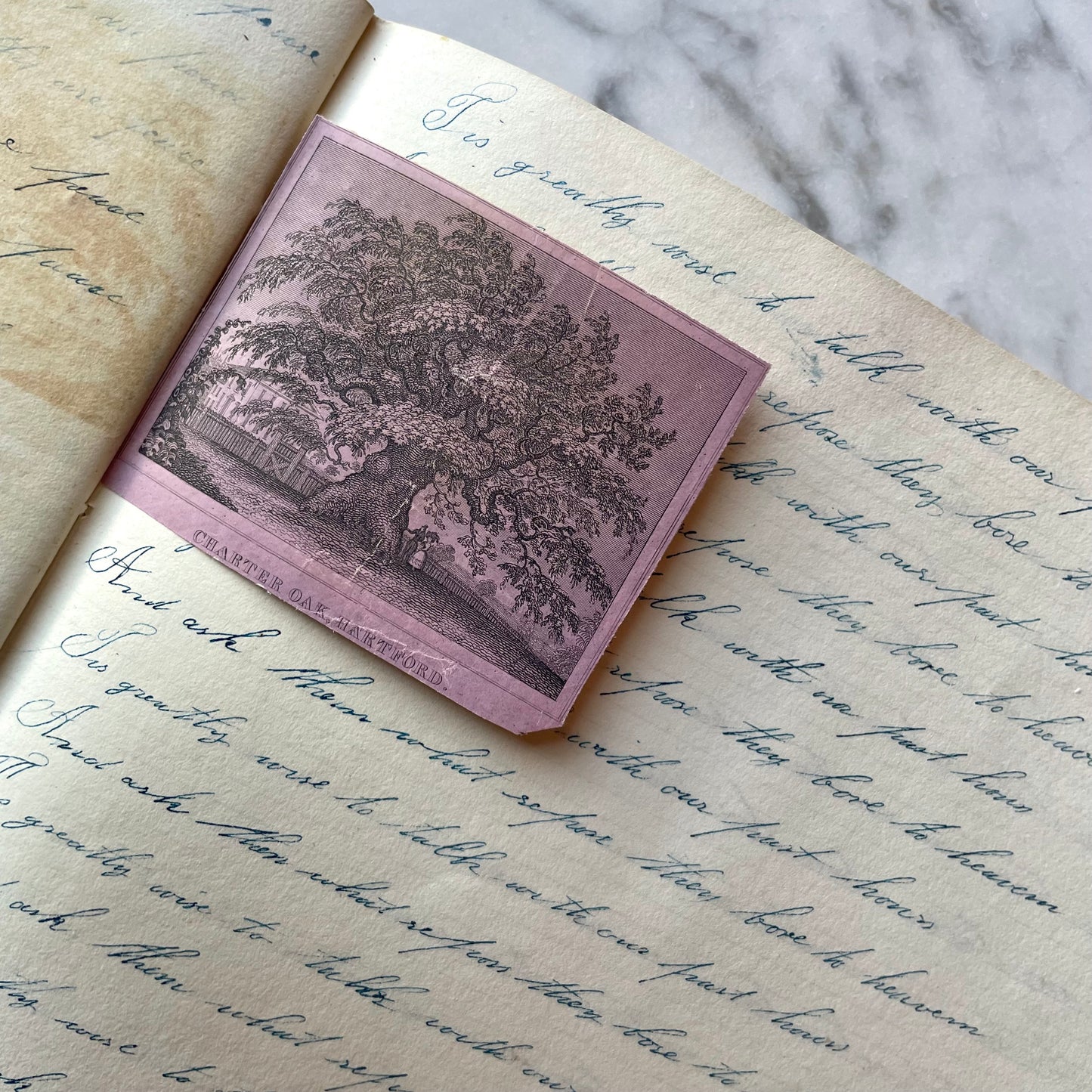 Antique Penmanship Album with Die Cuts | 1842