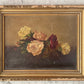 Victorian Floral Painting on Canvas