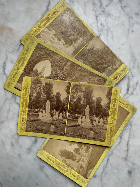 Forest Hills Cemetery Stereocards