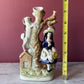 Vintage Staffordshire Figure of Girl & Dog