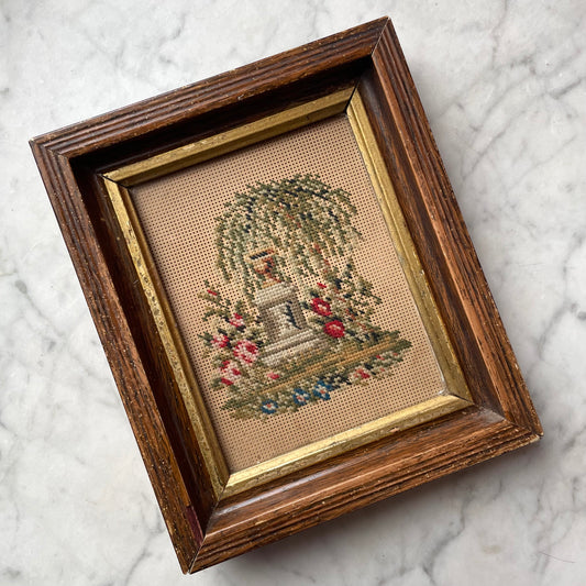 Victorian Mourning Punch Paper Embroidery