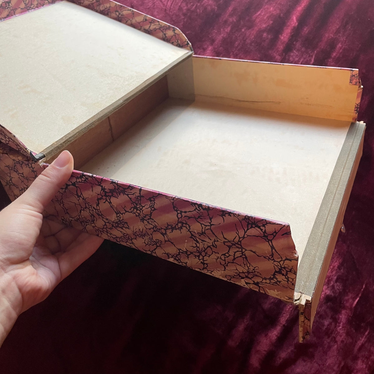 Vintage Book Shaped File Box