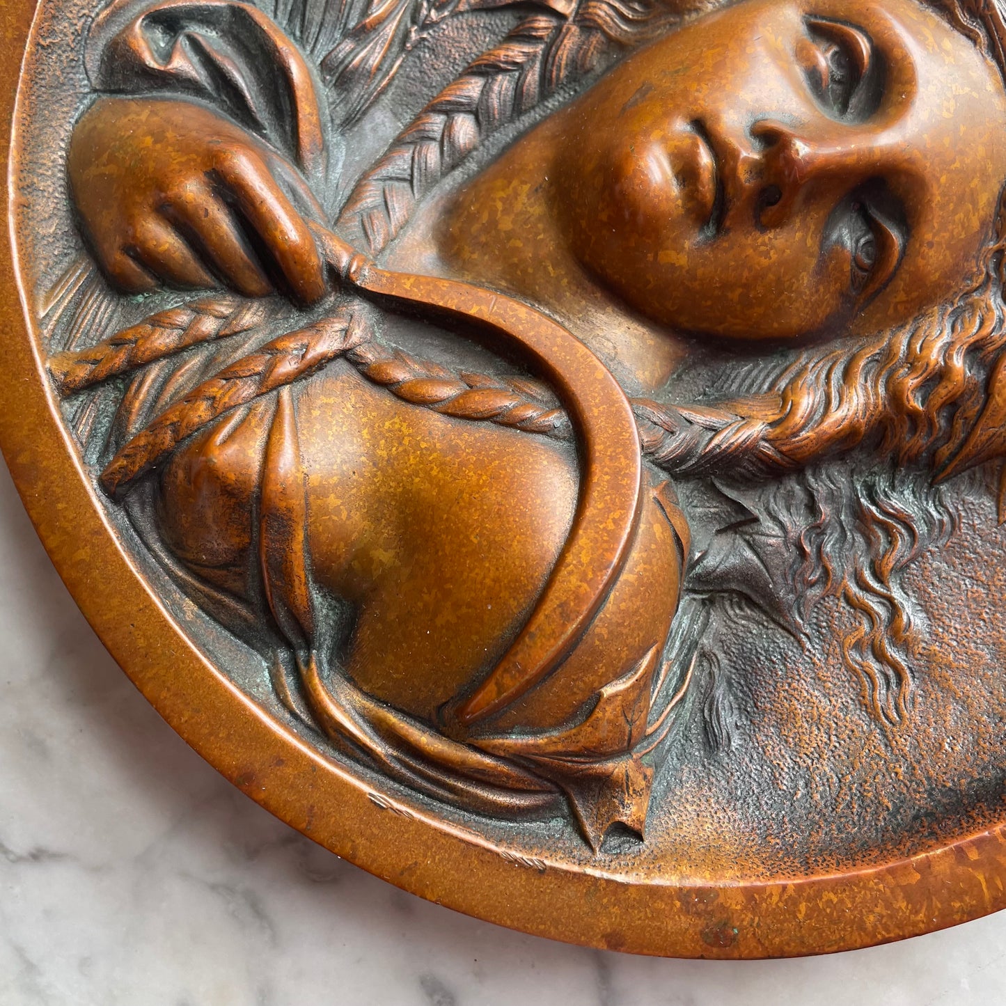 Harvest Goddess | Antique Bradley & Hubard Plaque