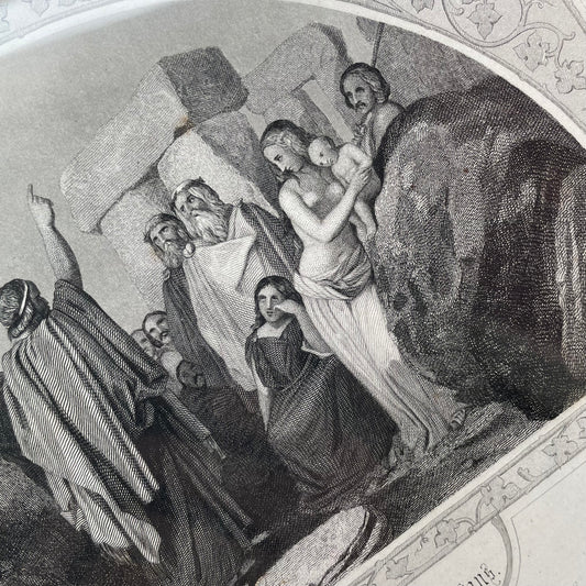 Pagan Fears | Paul Preaching to the Britons | Victorian Print