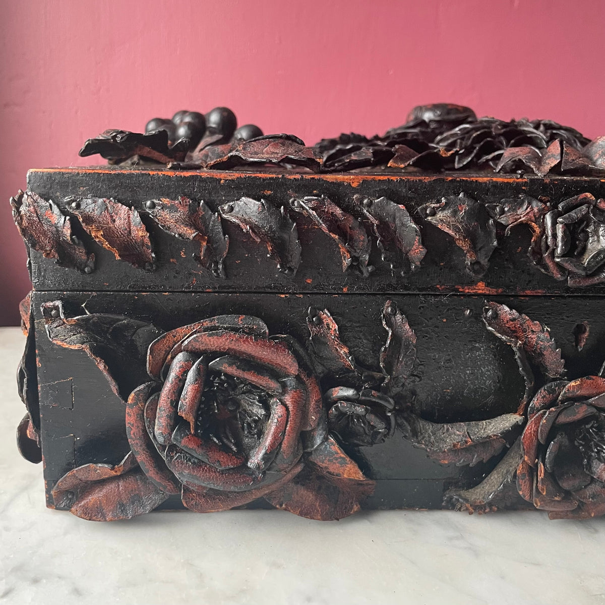 Victorian Leatherwork Box