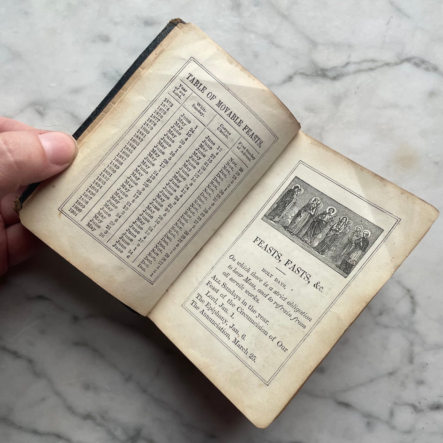Antique Prayer Book with Lock of Hair