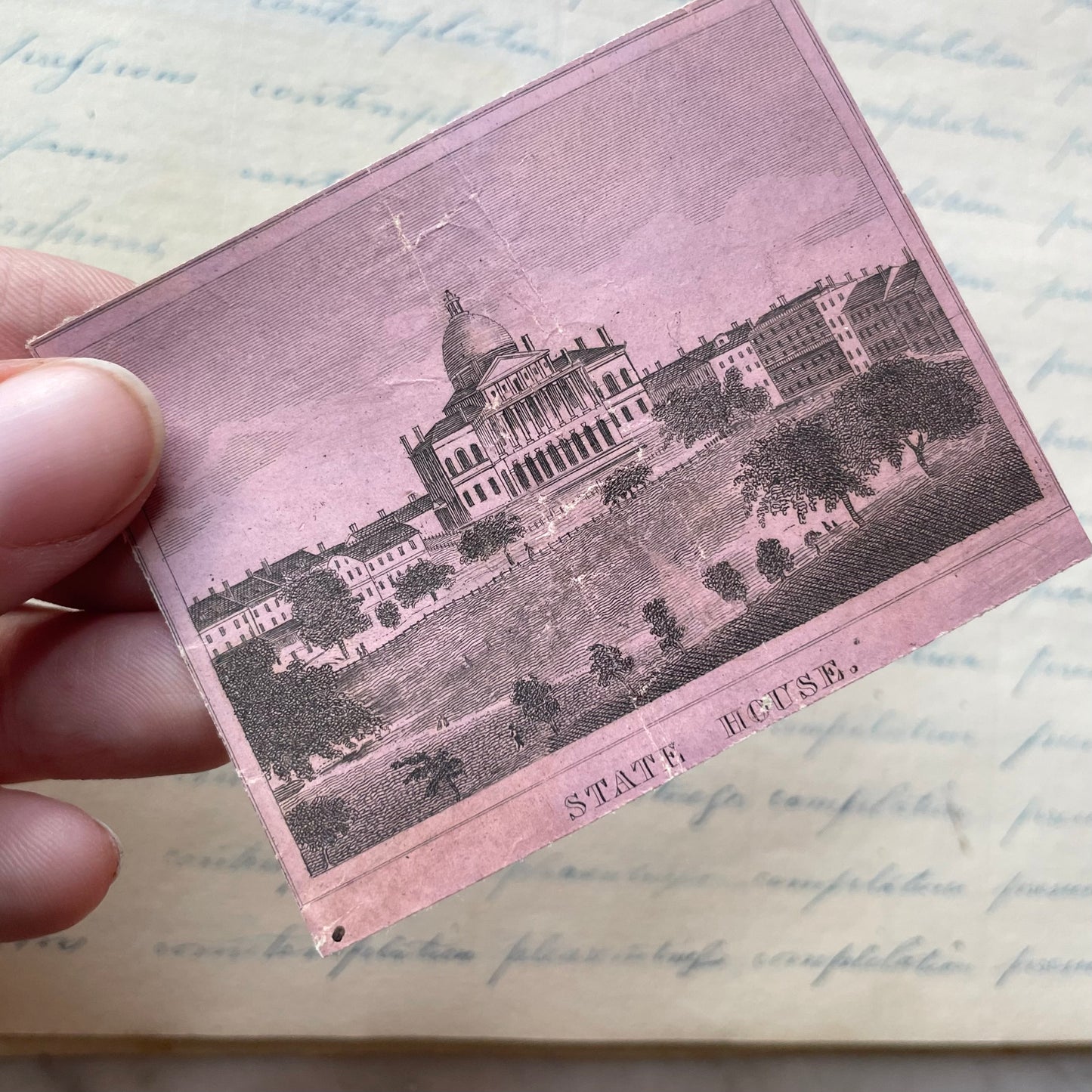 Antique Penmanship Album with Die Cuts | 1842