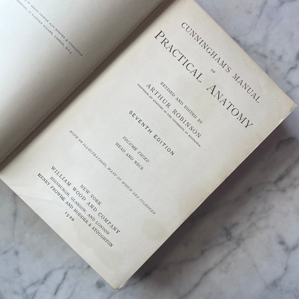 Cunningham’s Manual of Practical Anatomy | Volume III: Head and Neck | 1920