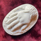 Victorian Parian Hand Trinket Box