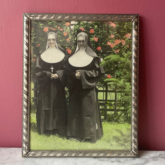 Vintage Framed Nun Portrait
