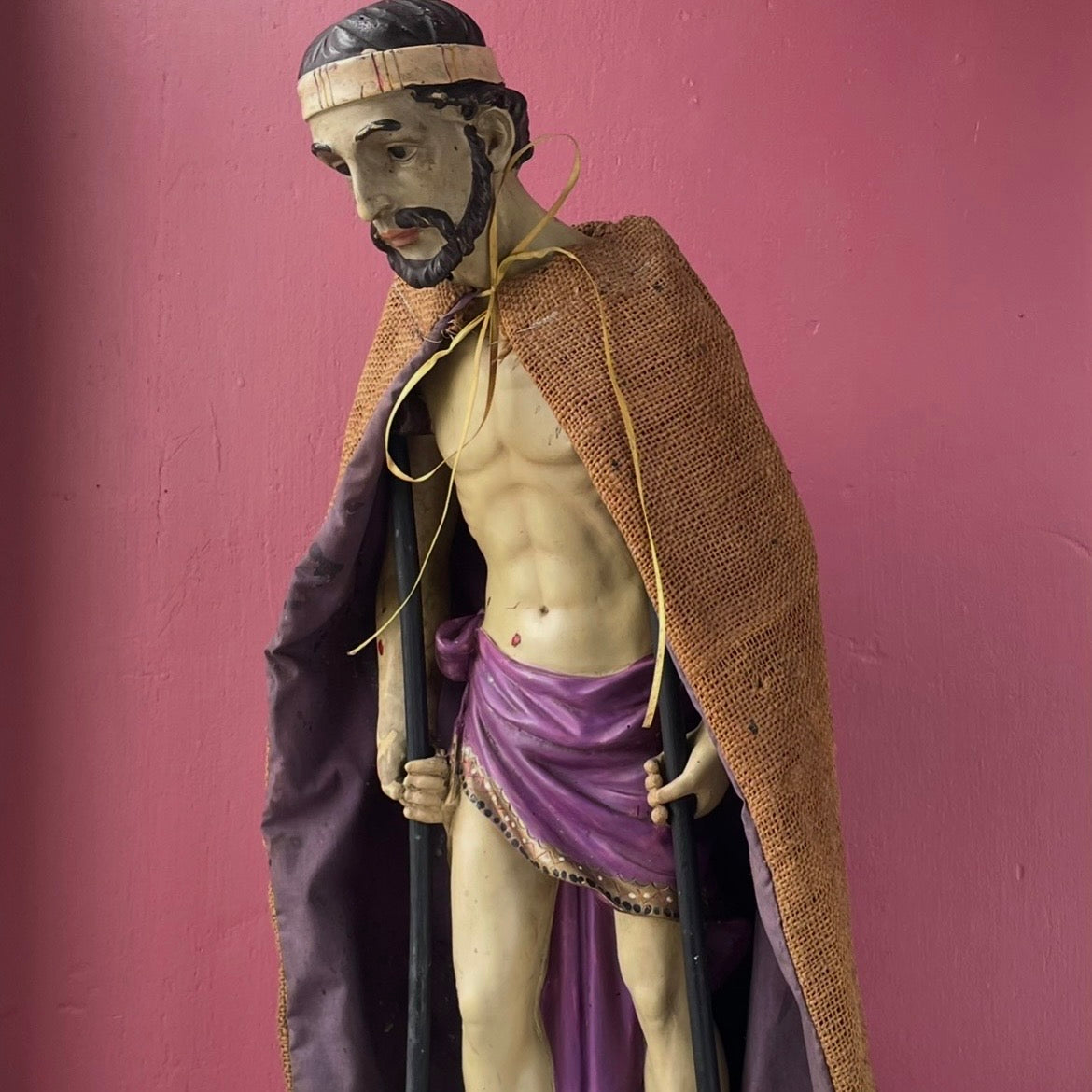 Antique Lazarus Santos Statue