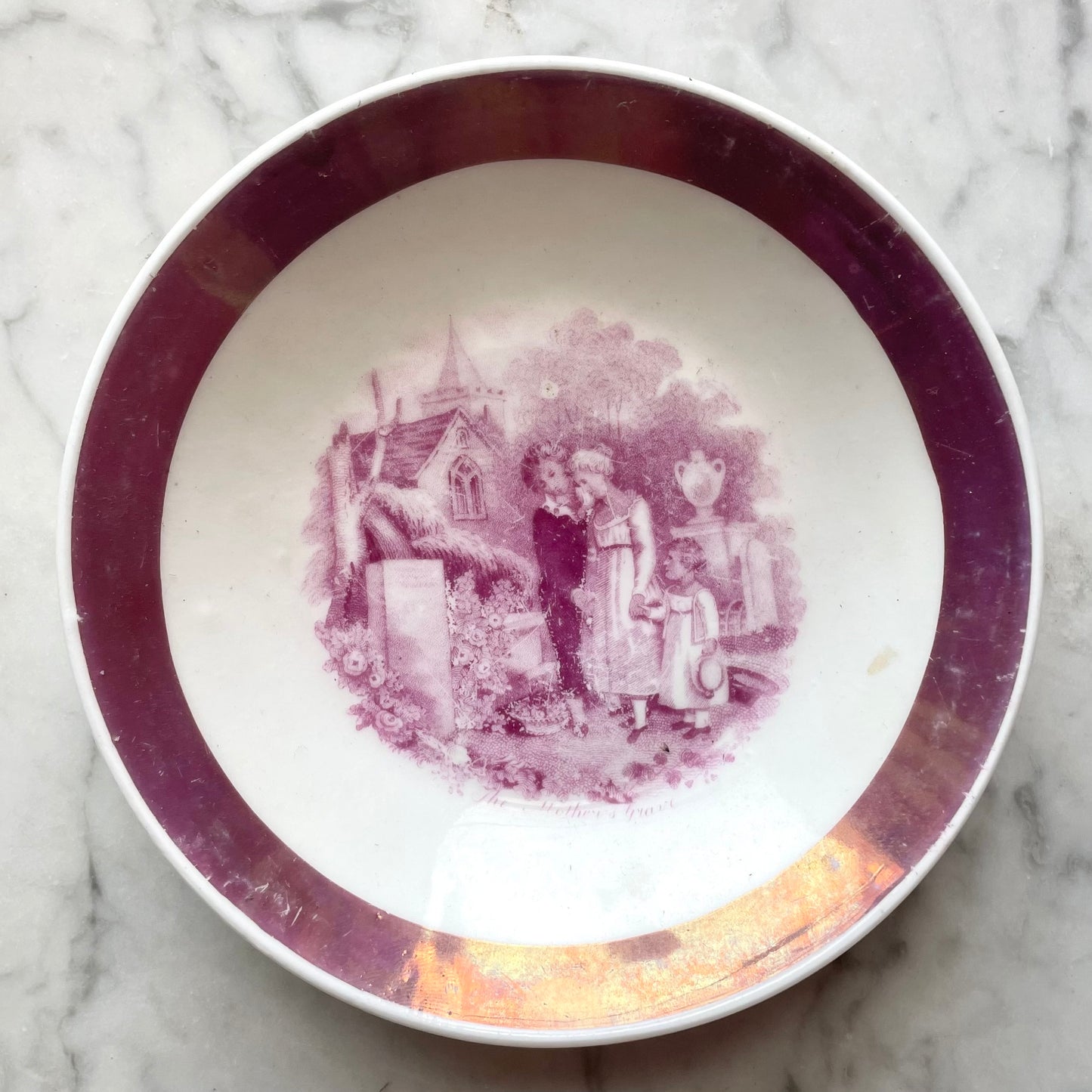 The Mother’s Grave | Antique Mourning Cup & Saucer
