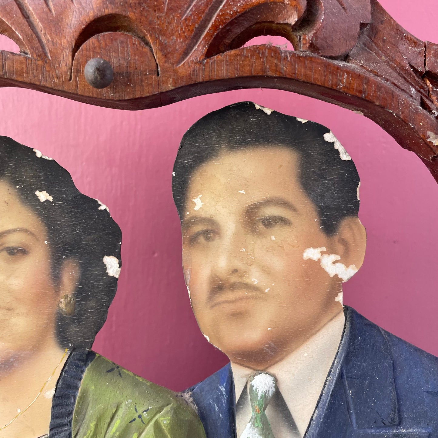 Antique Mexican Fotoescultura