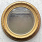 Victorian Round Gilded Wood Wall Mirror