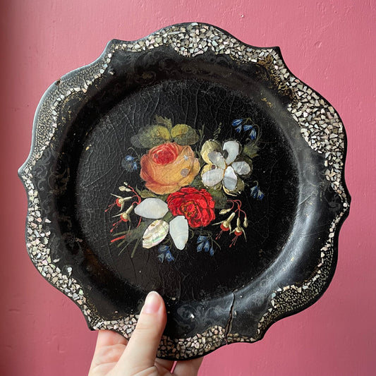 Victorian Mother of Pearl Inlaid Calling Card Tray