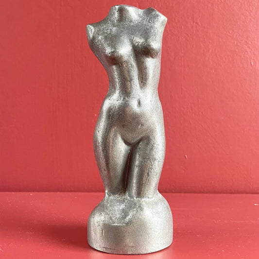 Vintage Female Nude | Metal Torso Figure