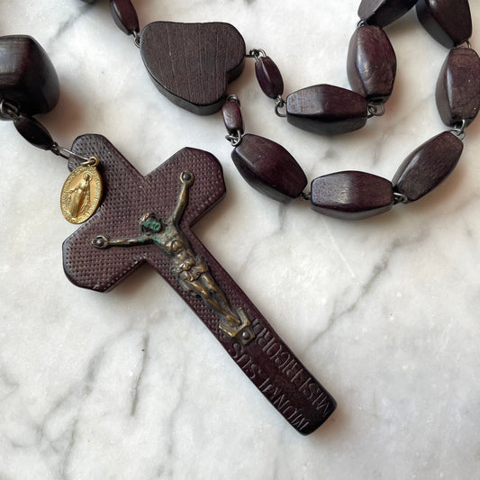 Oversized Antique Wall Rosary | Sainte Anne de Beaupré