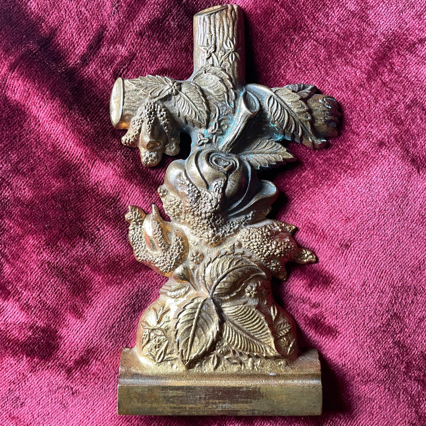 Victorian Cross Shaped Casket Plate