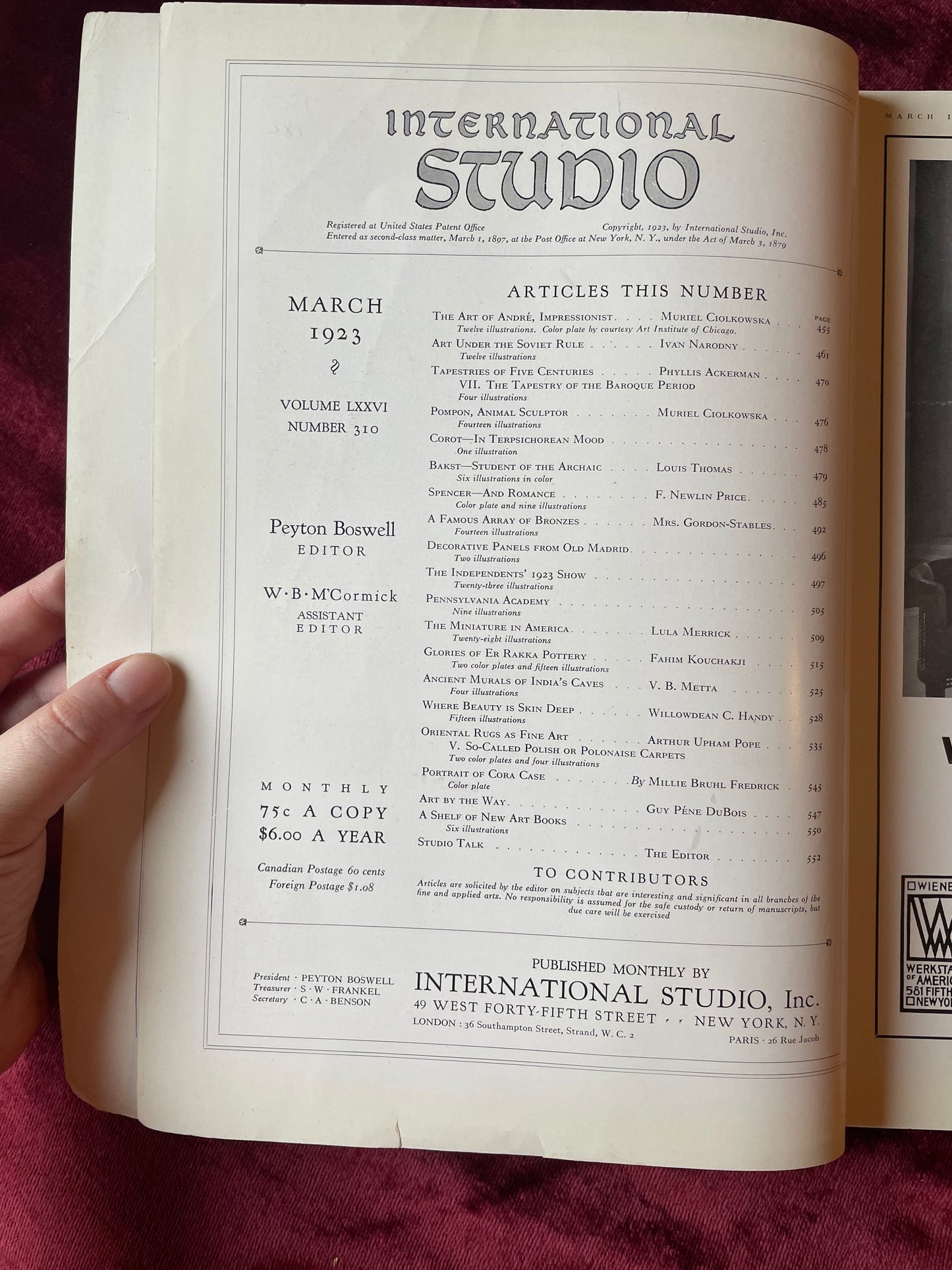 International Studio | Léon Bakst Issue | March 1923