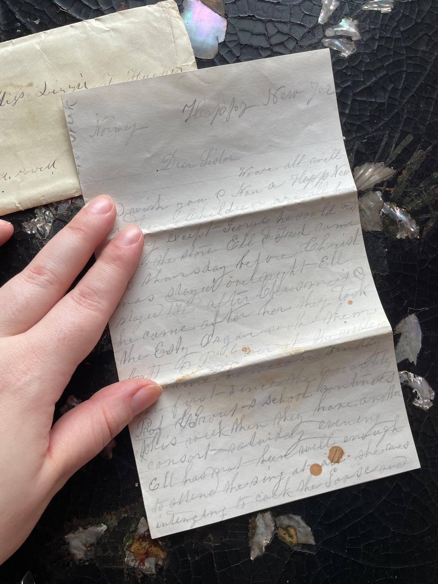 Victorian Letter with Locks of Hair