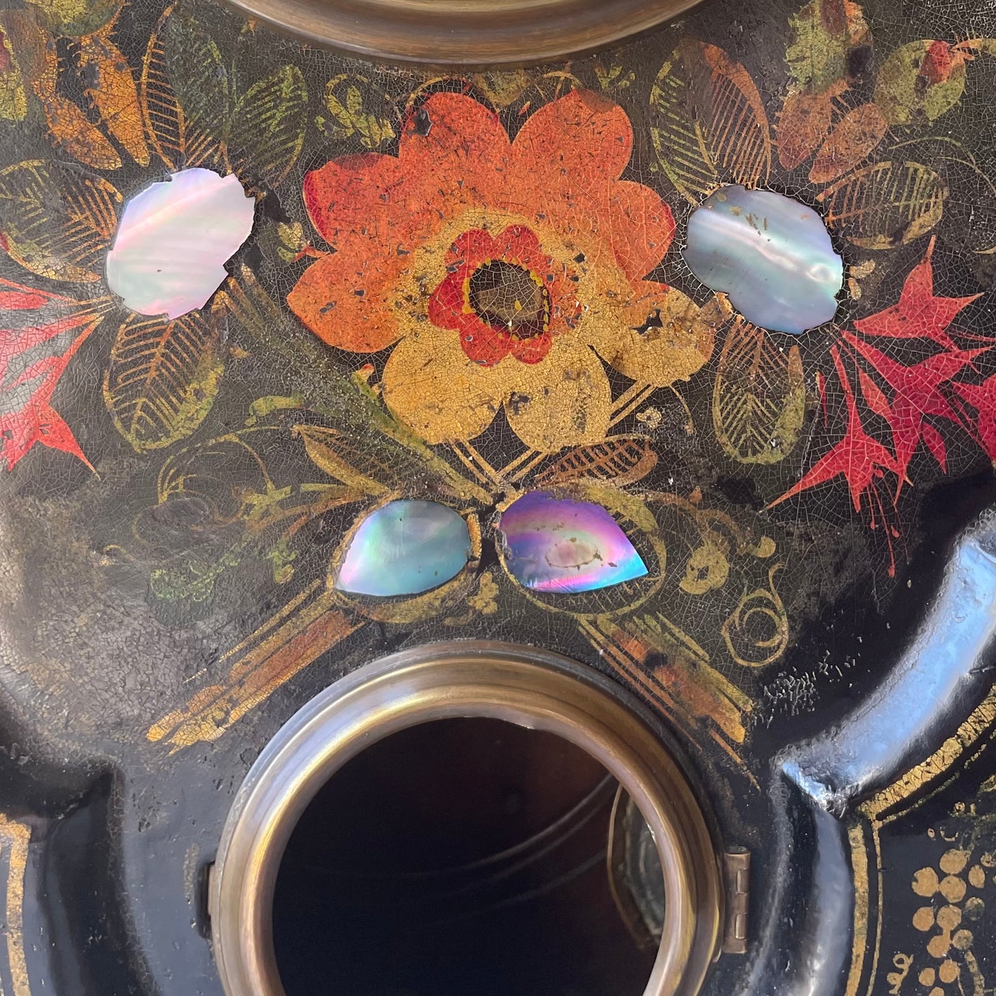 Victorian Mother of Pearl Inlaid Mantel Clock