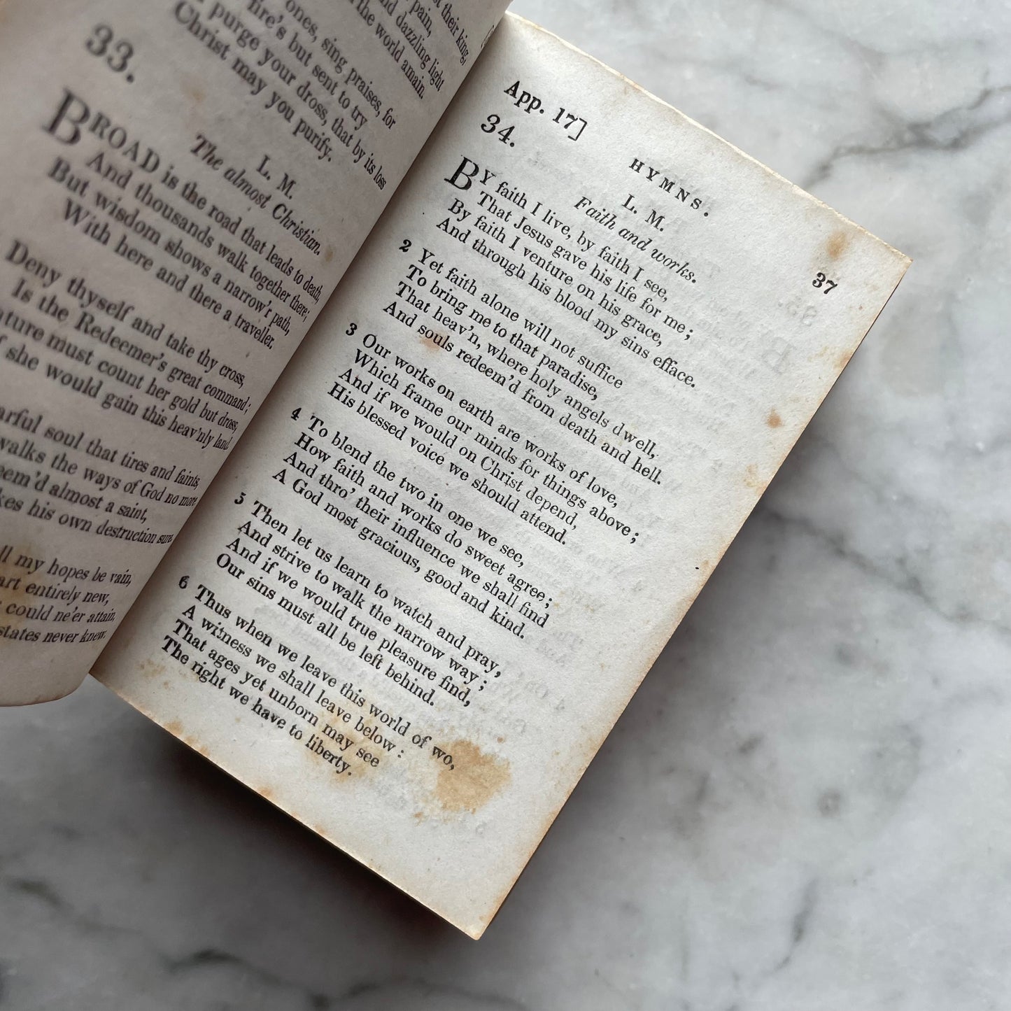 Victorian Miniature Leather Prayer Book | English & German