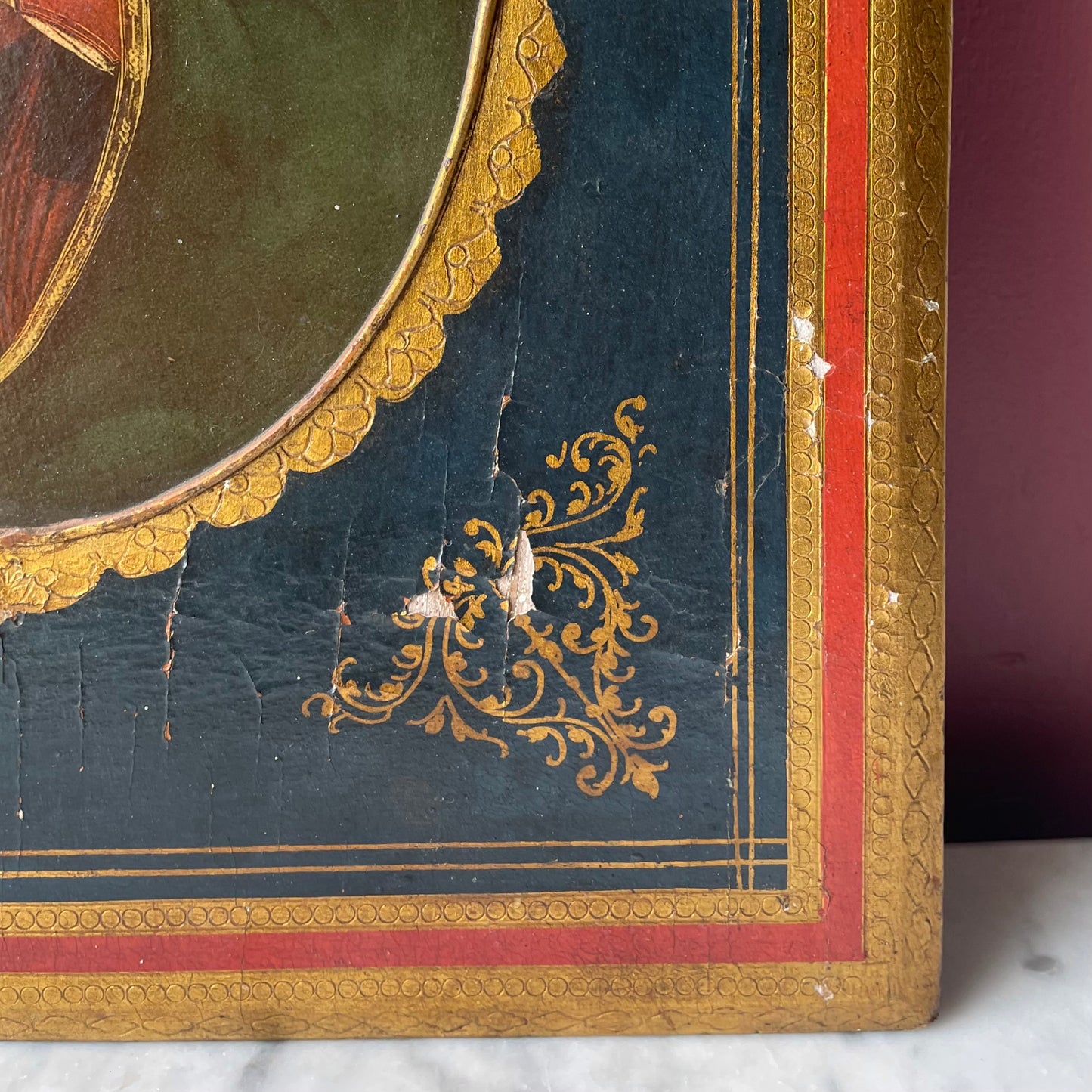 Antique Florentine Madonna Wooden Panel | Botticelli
