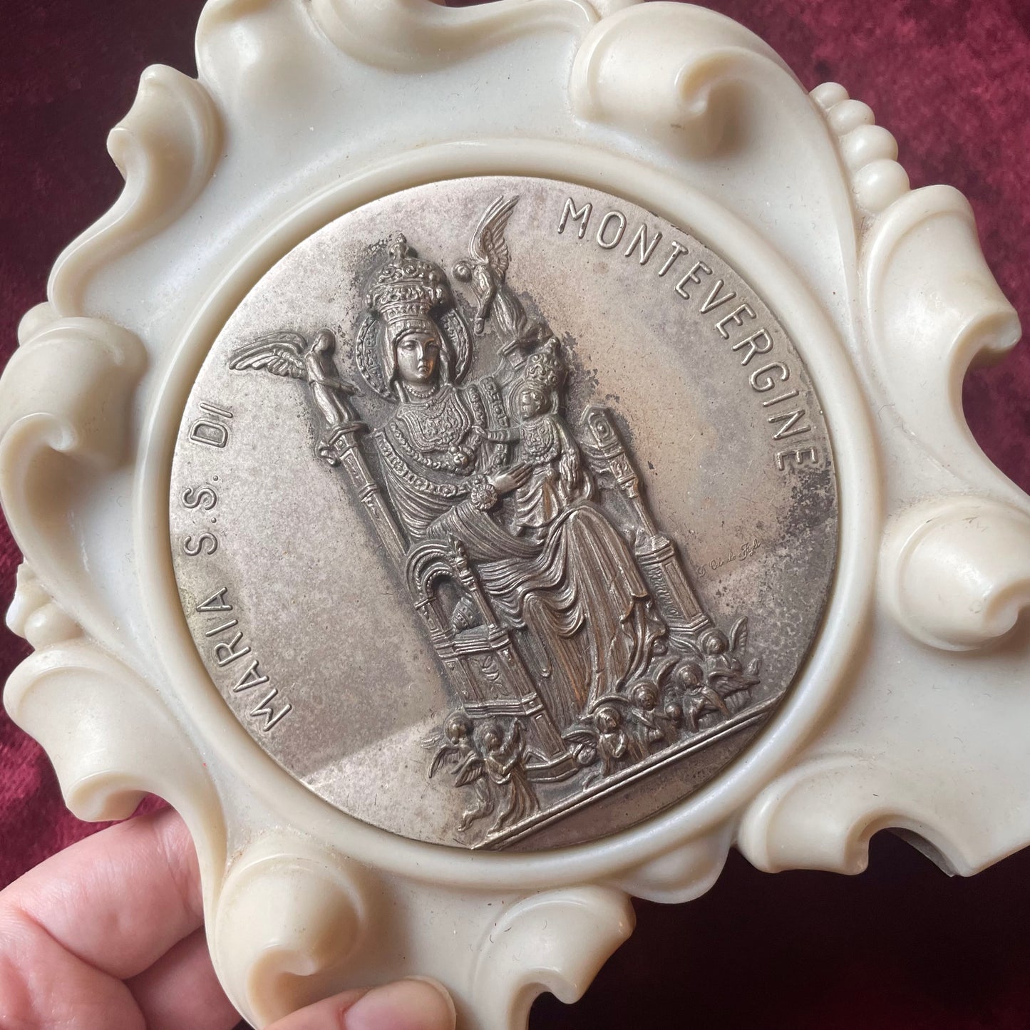 Maria SS di Montevergine Vintage Plaque