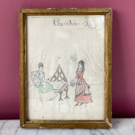 Victorian School Girl’s Sketch