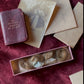 Antique Keepsake Box with Locks of Hair, Photos & Miniature Book