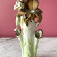 Victorian Aesthetic Movement Bisque Vase with Sunflower