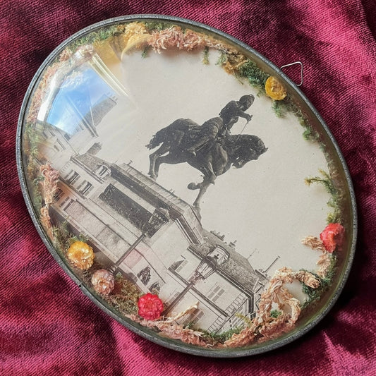 Antique Joan of Arc under Domed Glass
