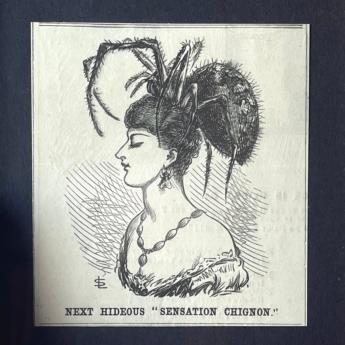 The Next Hideous Sensation Chignon | Leonard Ludwick Strasynski | Punch, 1867