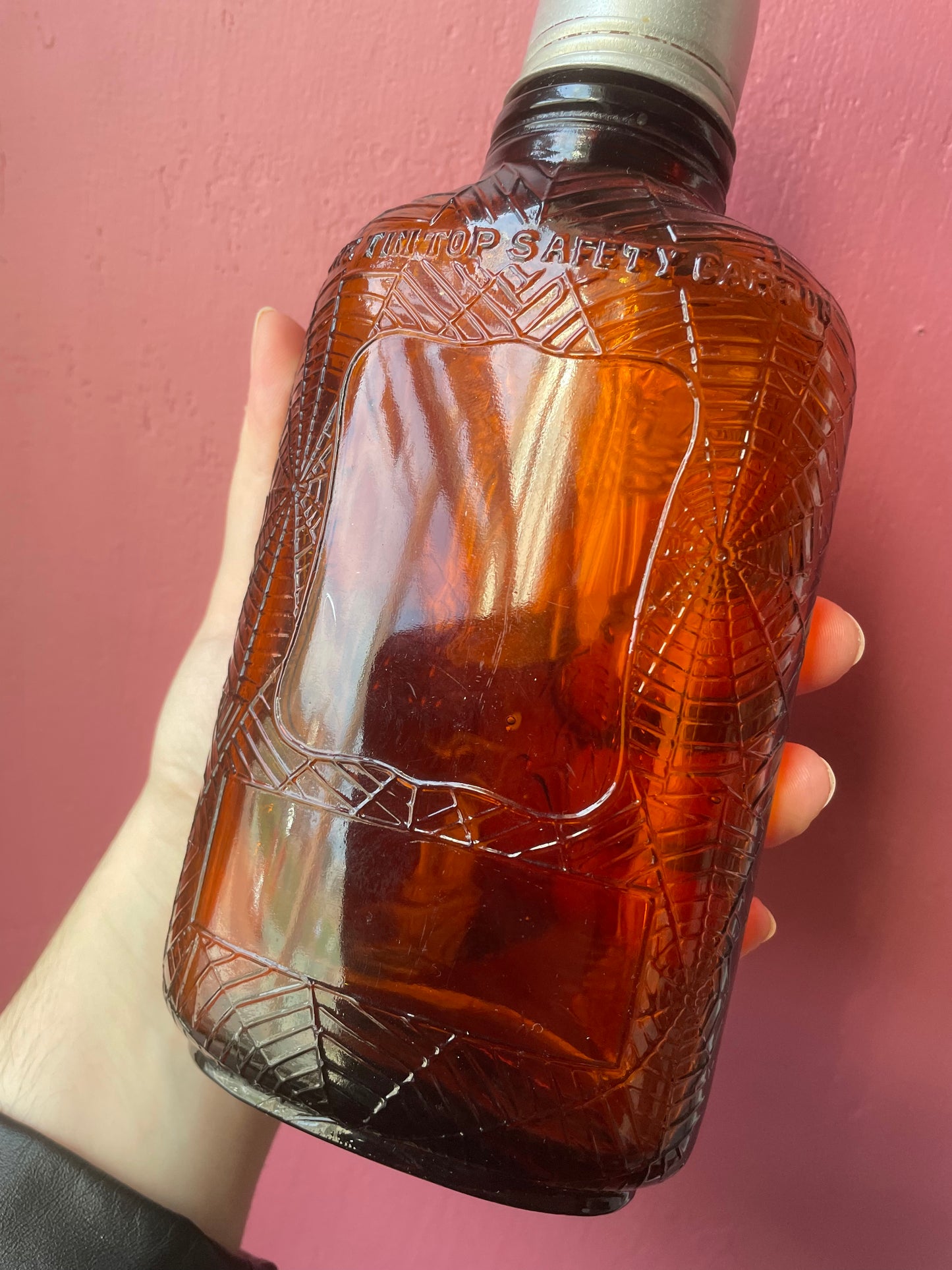 Antique Spider Web Whiskey Bottle | Four Roses