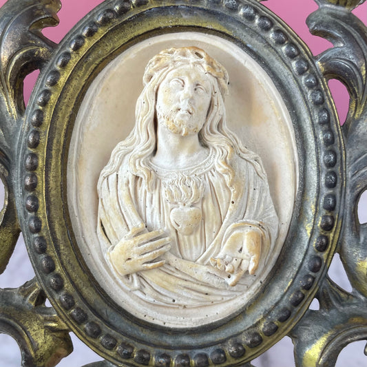Antique Meerschaum Sacred Heart of Jesus