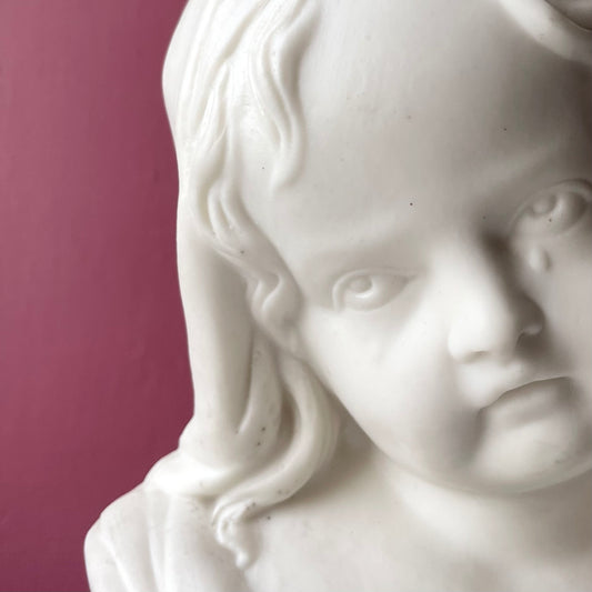 Weeping Child | Victorian Parian Bust