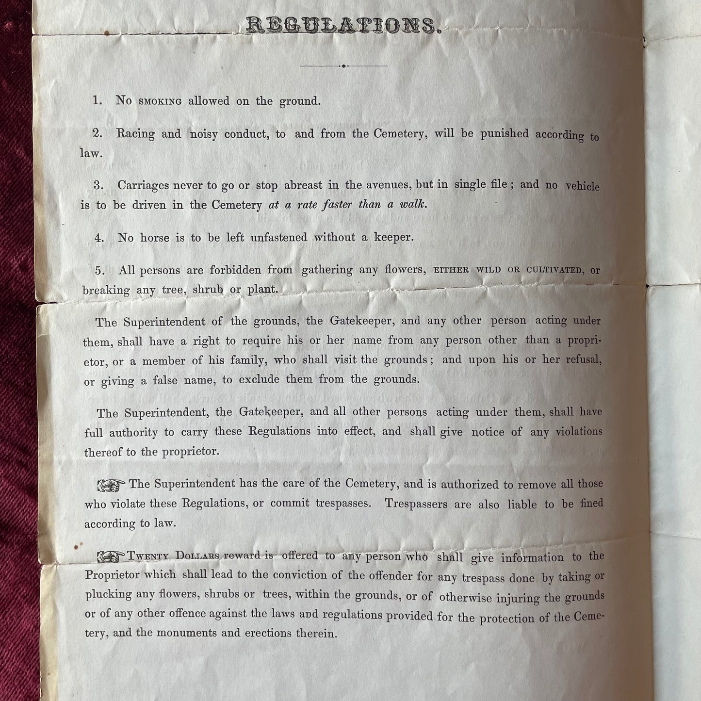 Holyhood Catholic Cemetery Deed | 1867