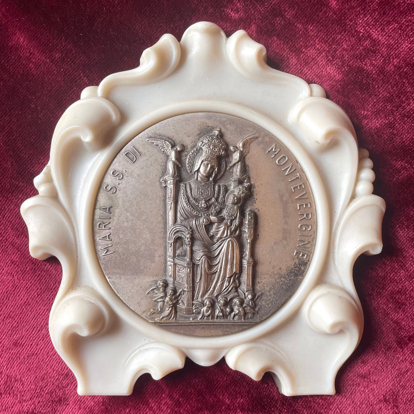 Maria SS di Montevergine Vintage Plaque