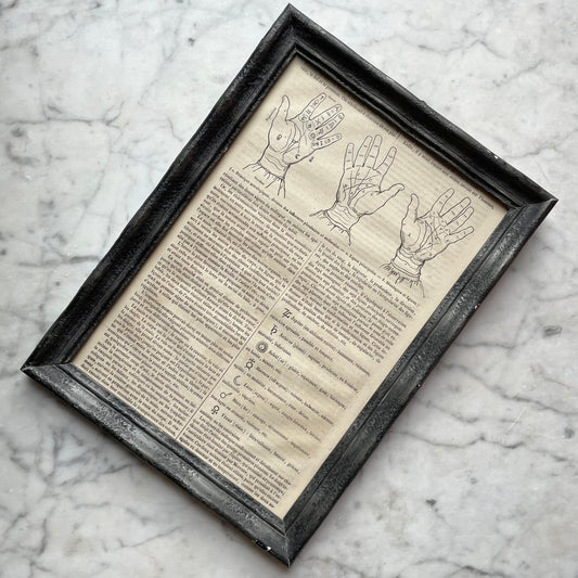 Antique French Palmistry Print