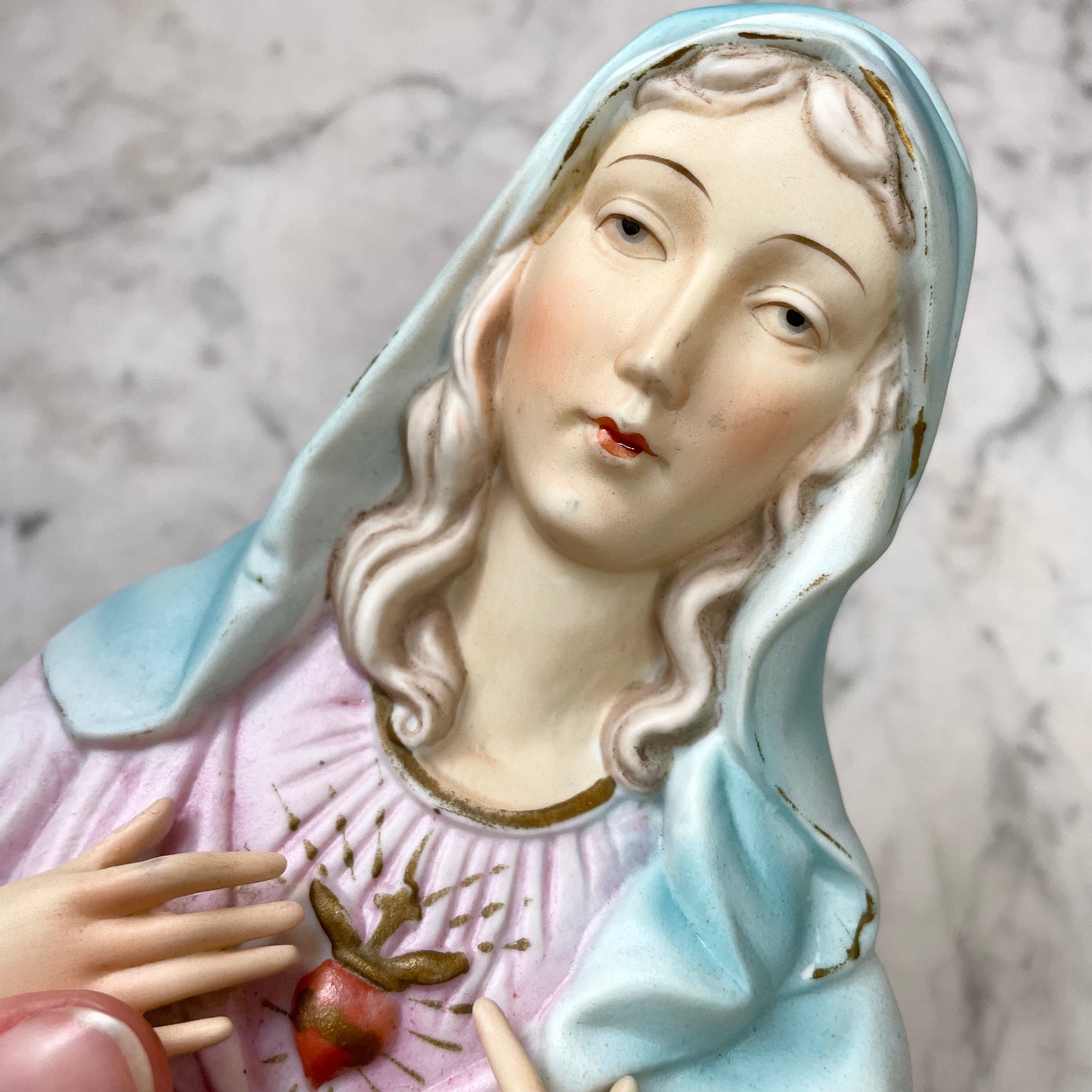 Vintage Sacred Heart of Mary Bust