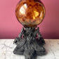 Antique Witch Ball on Victorian Gothic Base
