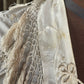 Antique Embroidered Silk Capelet with Tassels & Fringe