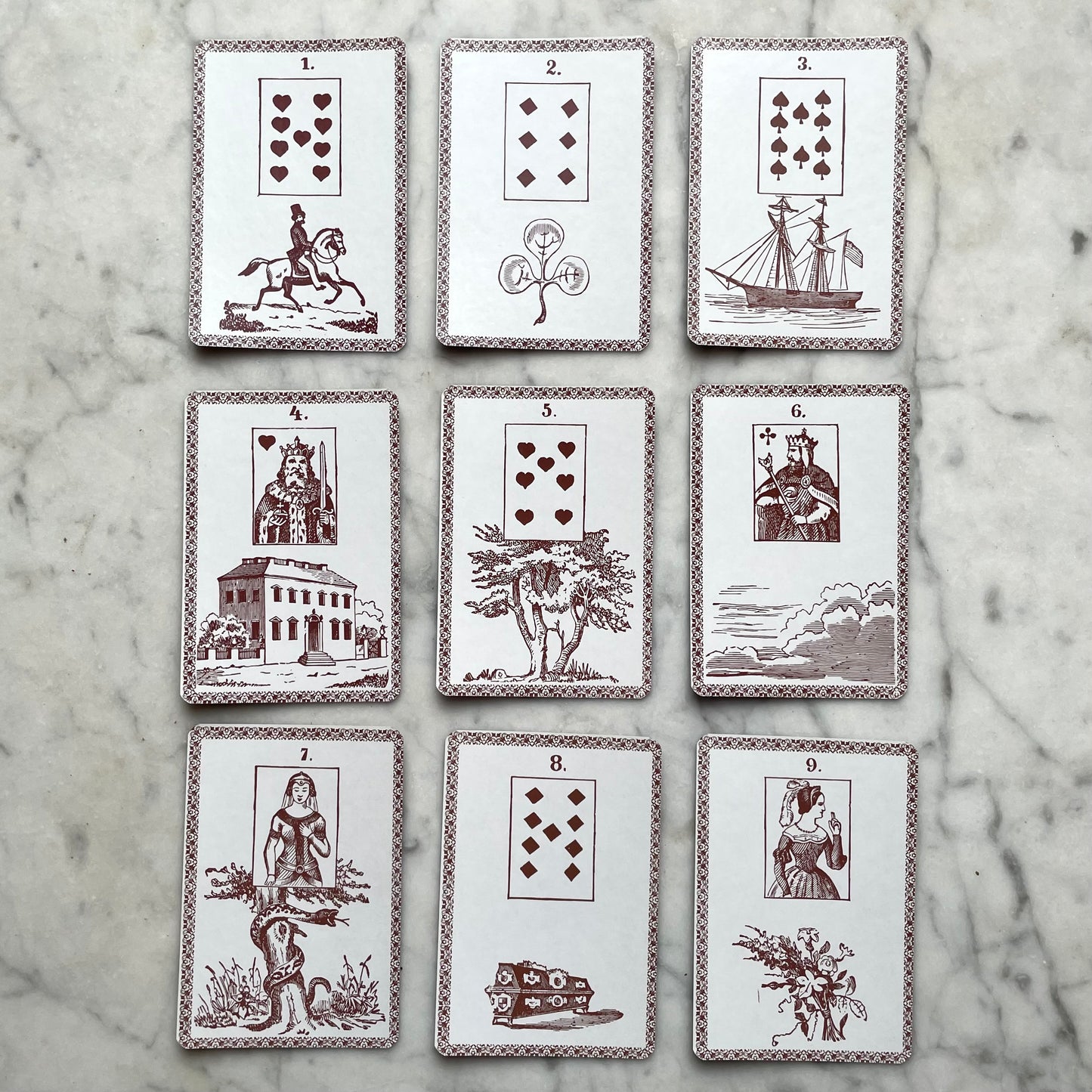 Vintage Lenormand Fortune Telling Cards