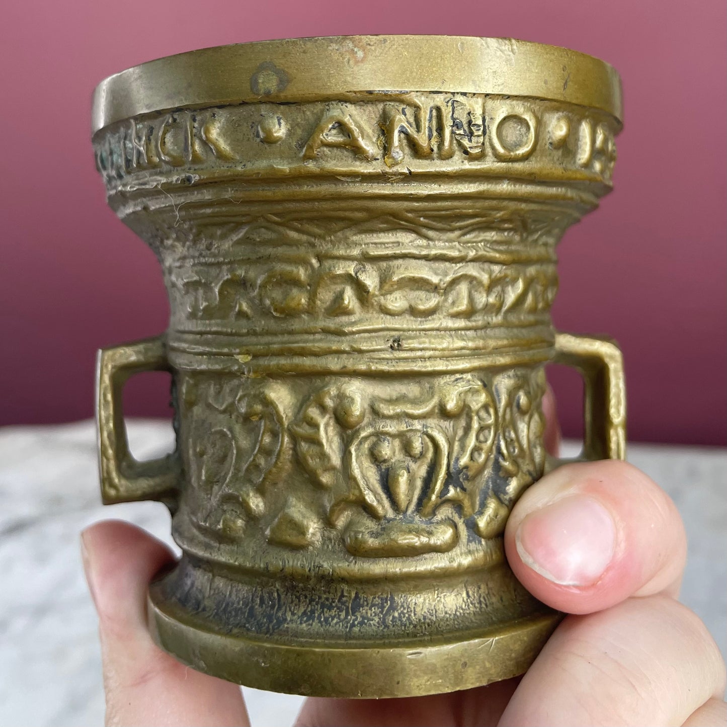 Vintage Flemish Style Mortar & Pestle