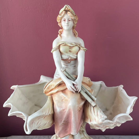 Art Nouveau Sea Goddess | Royal Dux Centerpiece