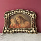 Antique Shellwork Frame with Christ Lithograph